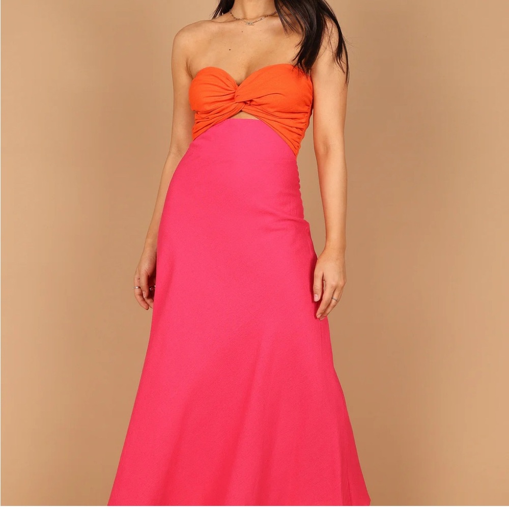 Petal and Pup Orange and Pink Dress NWT